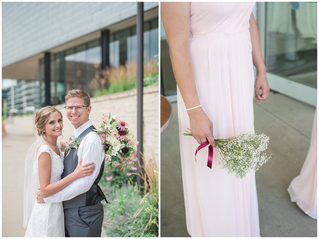 Elegant Pastel Wildflower wedding at Rochester Art Center www.karenfederphotography.com