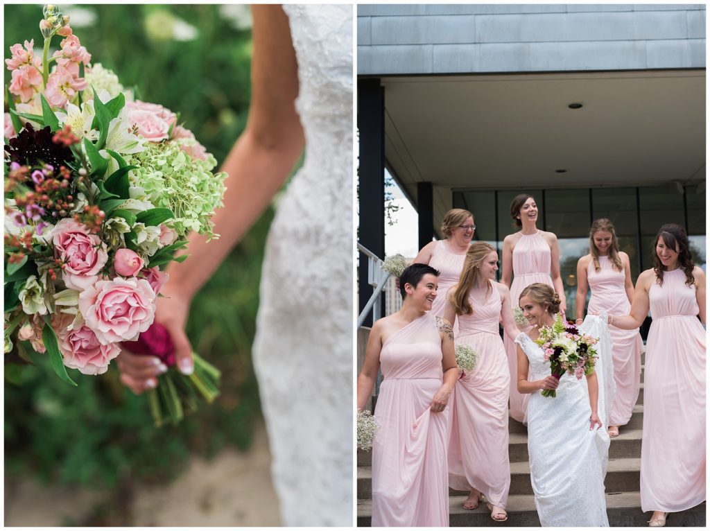 Elegant Pastel Wildflower wedding at Rochester Art Center www.karenfederphotography.com