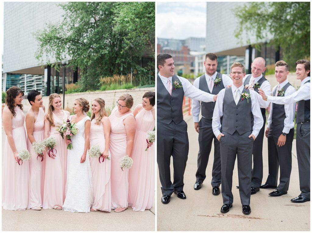 Elegant Pastel Wildflower wedding at Rochester Art Center www.karenfederphotography.com