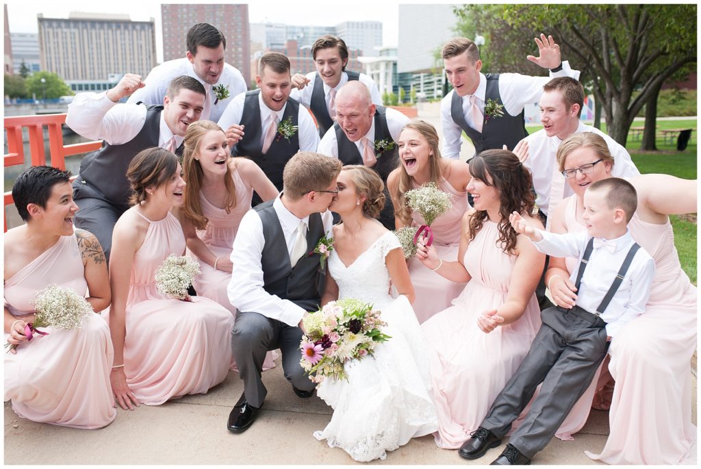 Elegant Pastel Wildflower wedding at Rochester Art Center www.karenfederphotography.com