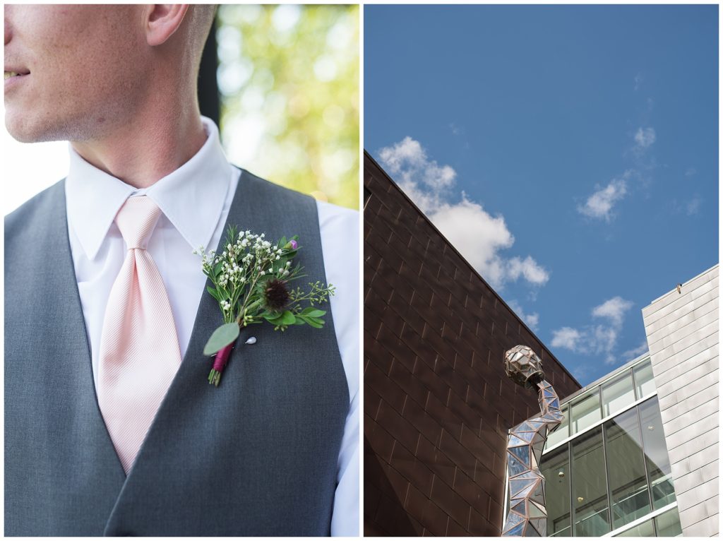 Elegant Pastel Wildflower wedding at Rochester Art Center www.karenfederphotography.com