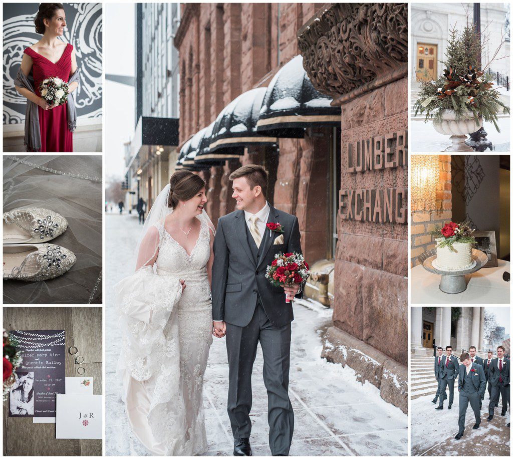 Winter Minneapolis Lumber Exchange Wedding