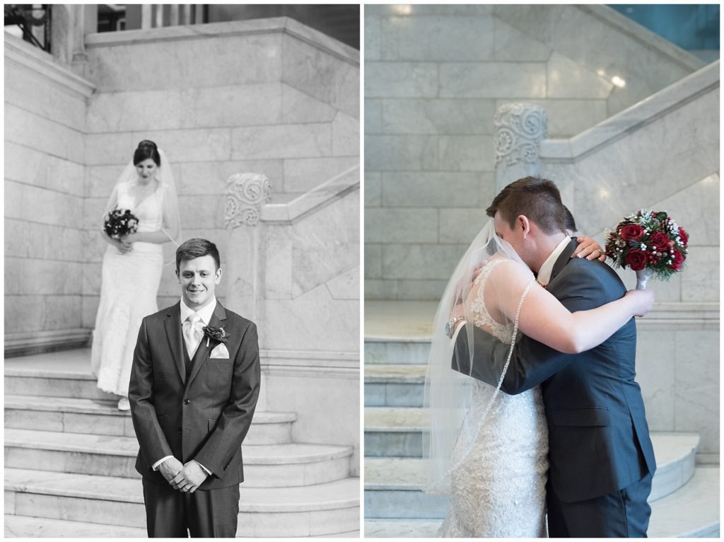 Winter Minneapolis Lumber Exchange Wedding by Karen Feder Photography