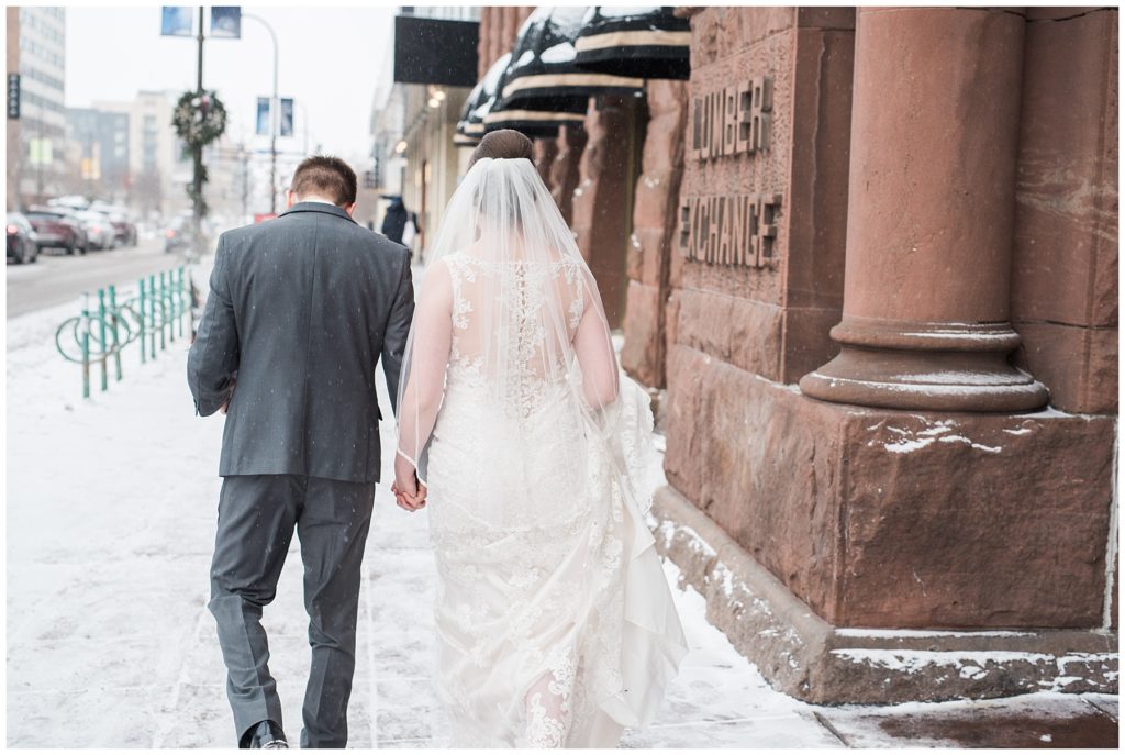 Minneapolis Red and Grey Lumber Exchange Wedding by Karen Feder Photography
