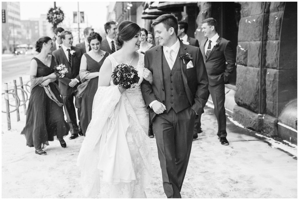 Minneapolis Red and Grey Lumber Exchange Wedding by Karen Feder Photography