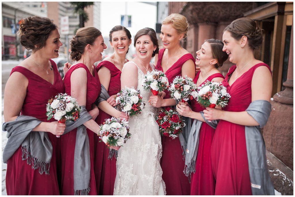 Minneapolis Red and Grey Lumber Exchange Wedding by Karen Feder Photography