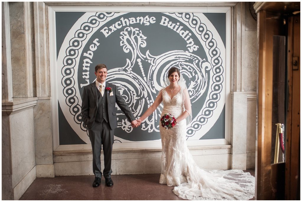 Minneapolis Red and Grey Lumber Exchange Wedding by Karen Feder Photography