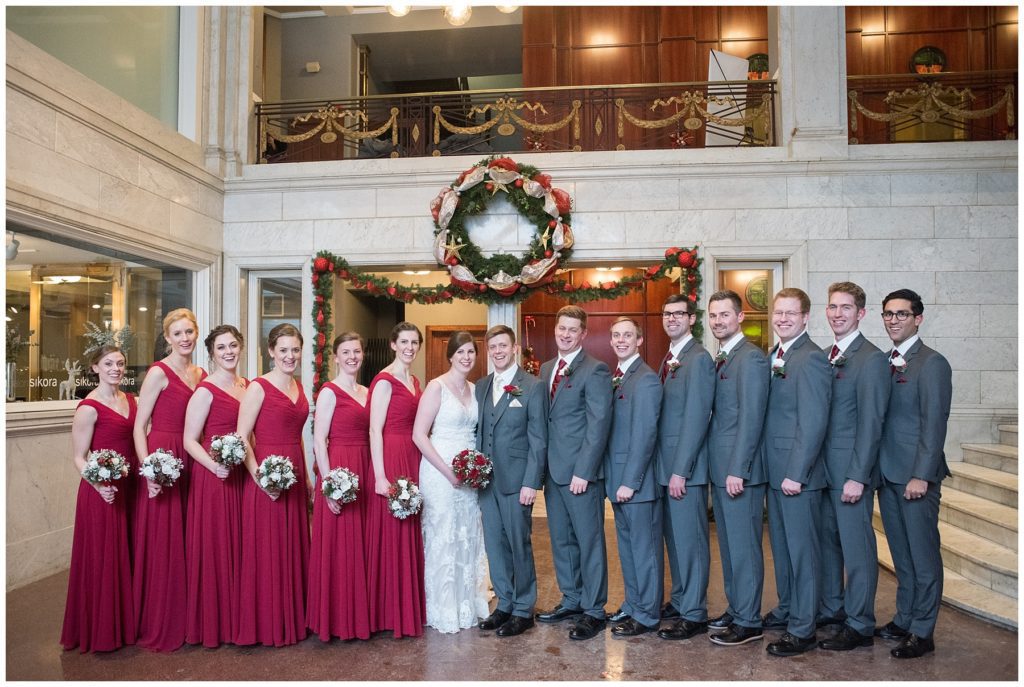 Minneapolis Red and Grey Lumber Exchange Wedding by Karen Feder Photography