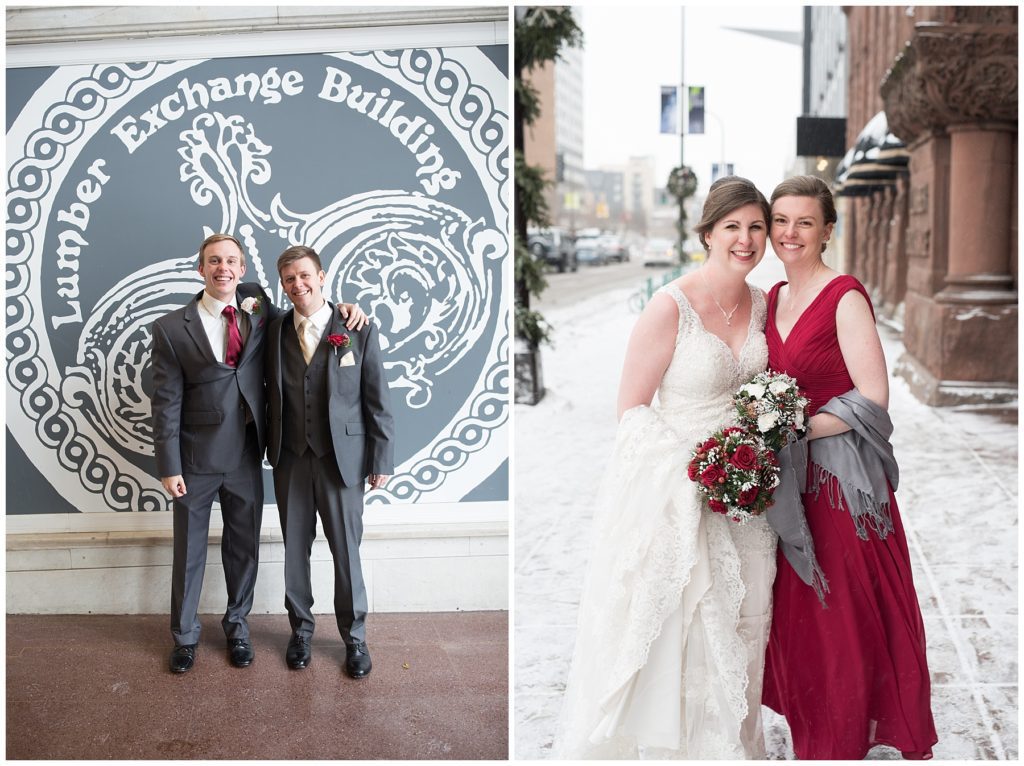 Minneapolis Red and Grey Lumber Exchange Wedding by Karen Feder Photography