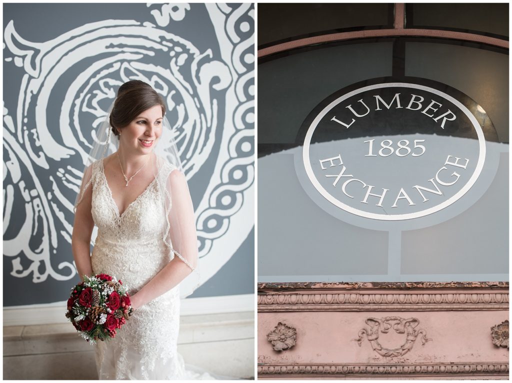 Minneapolis Red and Grey Lumber Exchange Wedding by Karen Feder Photography