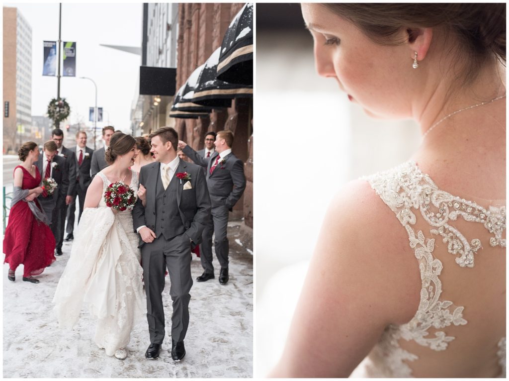 Minneapolis Red and Grey Lumber Exchange Wedding by Karen Feder Photography