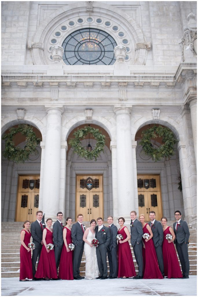 Basilica of St. Mary Minneapolis winter wedding by Karen Feder Photography