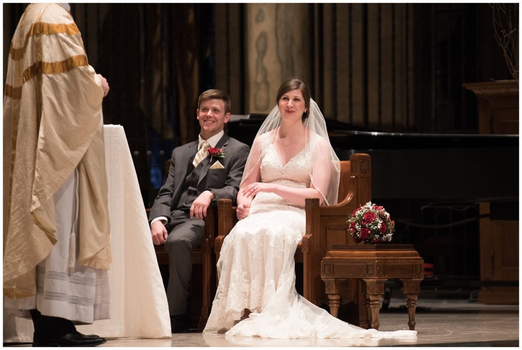 Basilica of St. Mary Minneapolis winter wedding by Karen Feder Photography