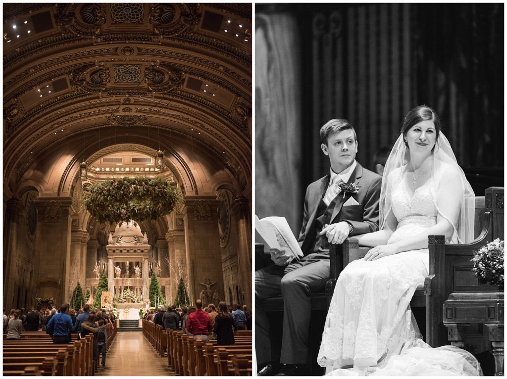 Basilica of St. Mary Minneapolis winter wedding by Karen Feder Photography