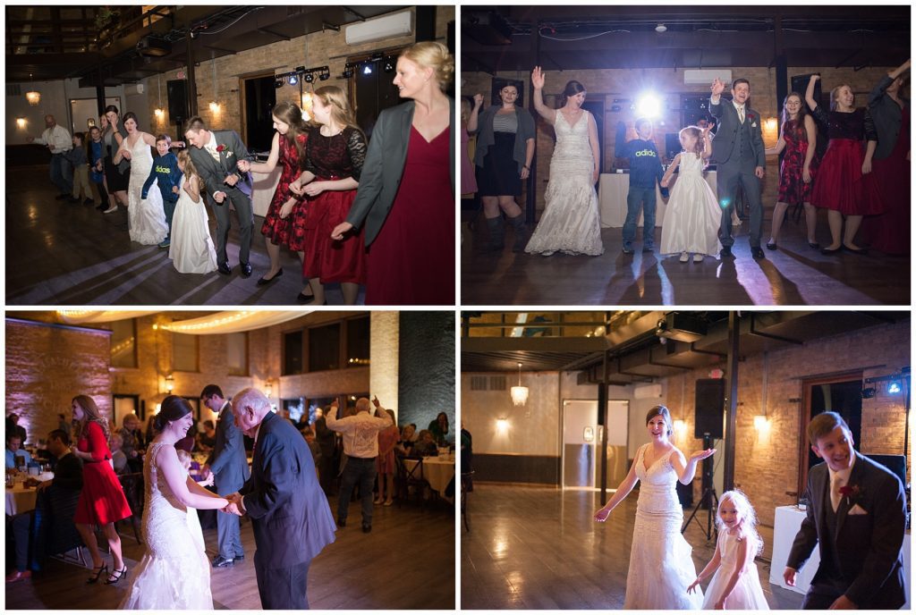 Wedding reception at Lumber Exchange in Minneapolis by Karen Feder Photography