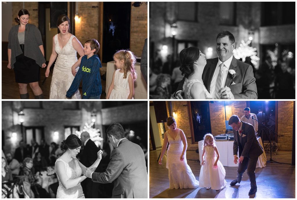 Wedding reception at Lumber Exchange in Minneapolis by Karen Feder Photography