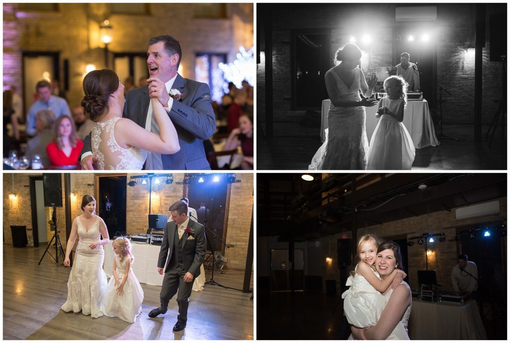 Wedding reception at Lumber Exchange in Minneapolis by Karen Feder Photography