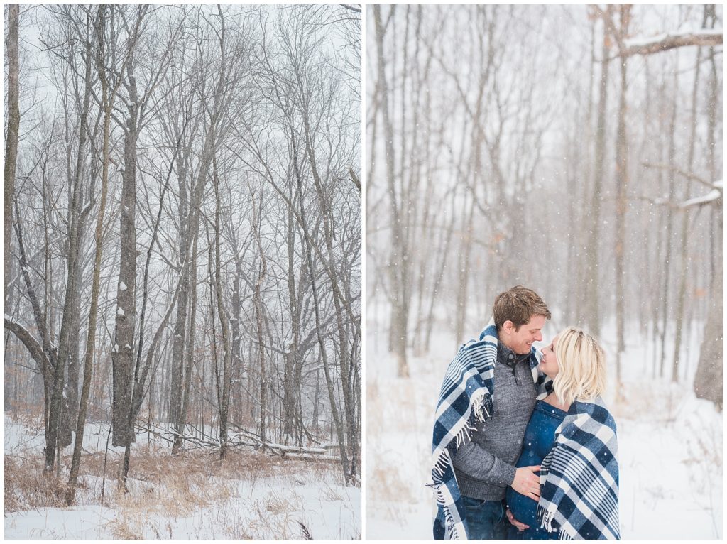 Winter Snow Maternity Session by Karen Feder Photography www.karenfederphotography.com