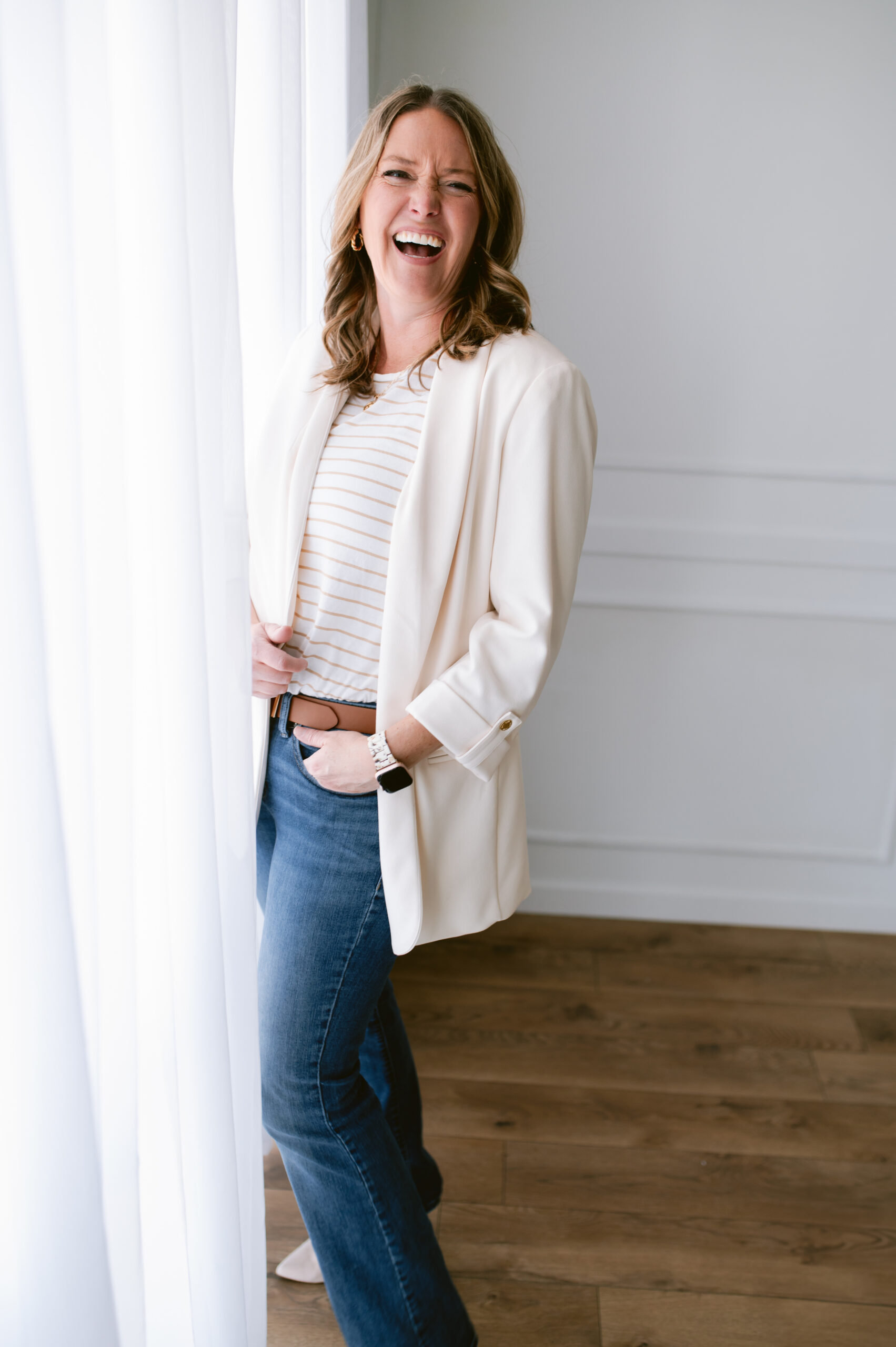 Photo of Karen Feder Photography in the studio