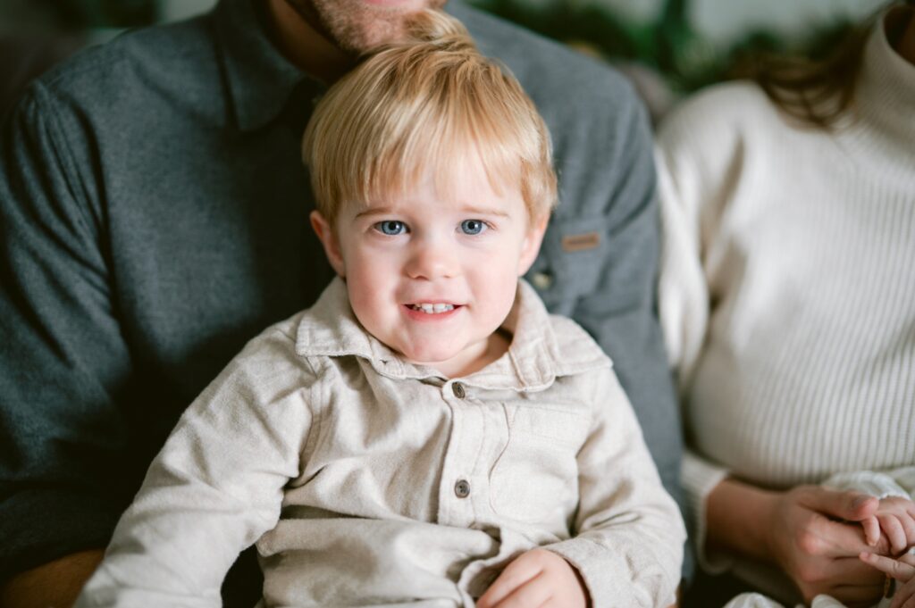Toddler at in home session in Minnesota
