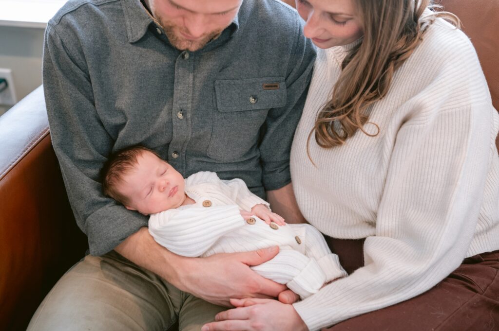Newborn sleeping in minnesota during in home session
